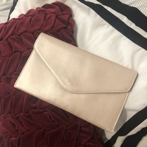 F21 Champagne Envelope Clutch